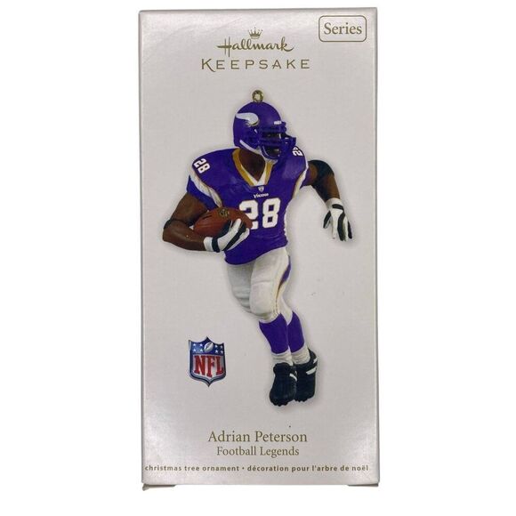 Hallmark Ornament NFL Football Adrian Peterson Legends Minnesota Vikings 17 2011 - Picture 2 of 5